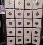 Partial Set of Roosevelt Dimes in a plastic page dating between 1971-2011 D, but not inclusive. (20