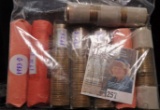 Solid date rolls of Lincoln Cents: 1963 D, 66 P, 69 D, 72P, 73 D, 75 P, 76 D, & 83 D.