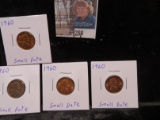 (4) 1960 P Small date Lincoln Cents.