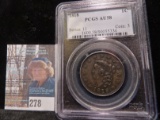 1818 U.S. Large Cent, PCGS slabbed AU58.