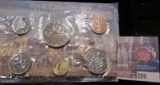 1975 Canada Uncirculated Set in original government issued cellophane and envelope. Cent to Dollar c