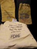 (3) Canvas Bank Bags: 