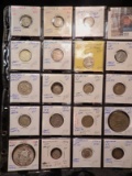 (19) Foreign Silver Coins with a total of 1.107 oz. of Silver. All stored in a 20-pocket plastic pag