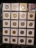 (19) Canada Nickels dating 1933-1951. All stored in a 20-pocket plastic page. All stored in a 20-poc