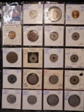 (19) Foreign Coins alphabetically from Denmark to France. Dates back to 1903. All stored in a 20-poc