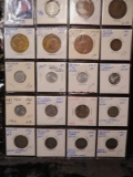 (19) Foreign Coins alphabetically from Algeria to Belgium. Dates back to 1916. All stored in a 20-po