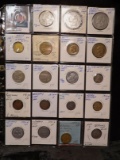 (19) Foreign Coins from France & Germany dating back to 1874. All stored in a 20-pocket plastic page