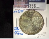 1963 Austria 50 Schilling Silver, BU, KM2894, One Year Type, Silver .5787 oz. ASW.