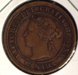 1881 H Canada Large Cent, Fine.