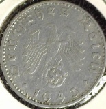 1943 G Nazi Germany 50 Pfennig, VF. KM96.