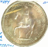 1953 Great Britain Crown, KM894, One Year Type, Coronation of Queen Elizabeth II. Gem BU.