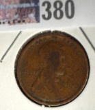 1909 P VDB Lincoln Cent, VG.