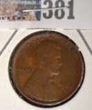 1909 P VDB Lincoln Cent, Fine.