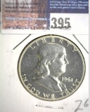 1961 P Proof Silver Franklin Half Dollar.