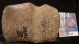 Native American 3/4 Groove Axe. Found in Davis County, Iowa and so marked with black marker. 4