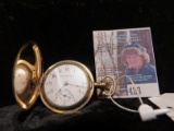 Civic Watch Co. 7 Jewel with 3 adjustments Swiss Watch, size 3, Heavily engraved Blue Bird Hunting C