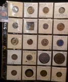 Twenty-pocket Plastic Page containing (20) different Iowa Tokens.