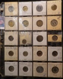 Twenty-pocket Plastic Page containing (20) different Iowa Tokens.