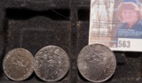 World War II 1942 Vatican 50 Centimes, One & Two Lire Coins. Brilliant Uncirculated.