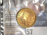 1864 Copper-nickel Indian Head Cent, UNC.