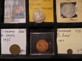 1925 Lithuania 10 Centu; 1788 Commonwealth of Massachusetts electrotype or copy, BU; 1894 Guatemala