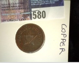 1863 Civil War Token. 