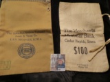 Pair of Canvas Money Bags 
