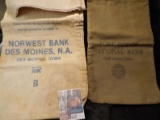Pair of Canvas Money Bags 