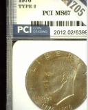 1976 P Eisenhower Dollar PCI slabbed Type 2 MS67.