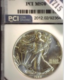1988 American Eagle One Ounce .999 Fine Silver Dollar slabbed PCI MS70