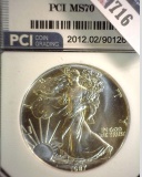 1987 American Eagle One Ounce .999 Fine Silver Dollar slabbed PCI MS70