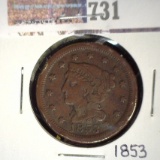 1853 Large Cent, VG.