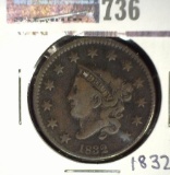 1832  N-2 Large Cent, Fine.