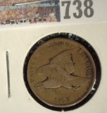 1858 FLYING EAGLE - Small Letters, VG.