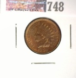 1908 Indian Head Cent, AU+.