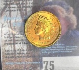 1889 Indian Head Cent, UNC, cld.