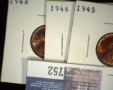 1945 P, 46 P, & 48 P Lincoln Head Cents, BU.