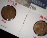 Wheat cents - 1938 D/D RPM &1939 D/D RPM Pair High Grade