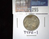 1913-D Type One Buffalo Nickel, Key date.