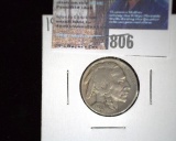 1929-D Buffalo Nickel, EF.