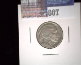 1929-S Buffalo Nickel, EF.