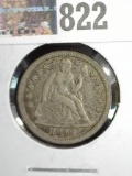 1849 U.S. Seated Liberty Dime, VF.