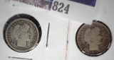 1914 P & D Silver Barber Dime, Fine & G+.