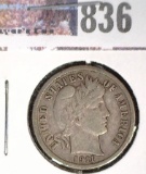 1911-D U.S. Barber Dime, VF.