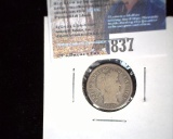 1913-S U.S. Barber Dime, VG.