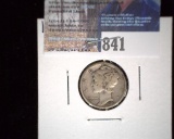 1926-S Mercury Dime, Fine. Scarce date.