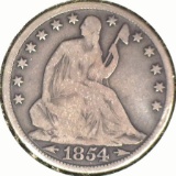 1854 O U.S. Seated Liberty Half Dollar, G-VG.