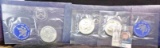 1971 S  (2) 1973-S Silver Eisenhower Dollars in original blue packs as issued. Gem BU.