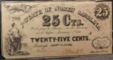 1863 25 CENTS - STATE OF NORTH CAROLINA   - CR139, Uncirculated.