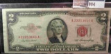 1953 series $2 U.S. Note, Fr# 1509, AU+.